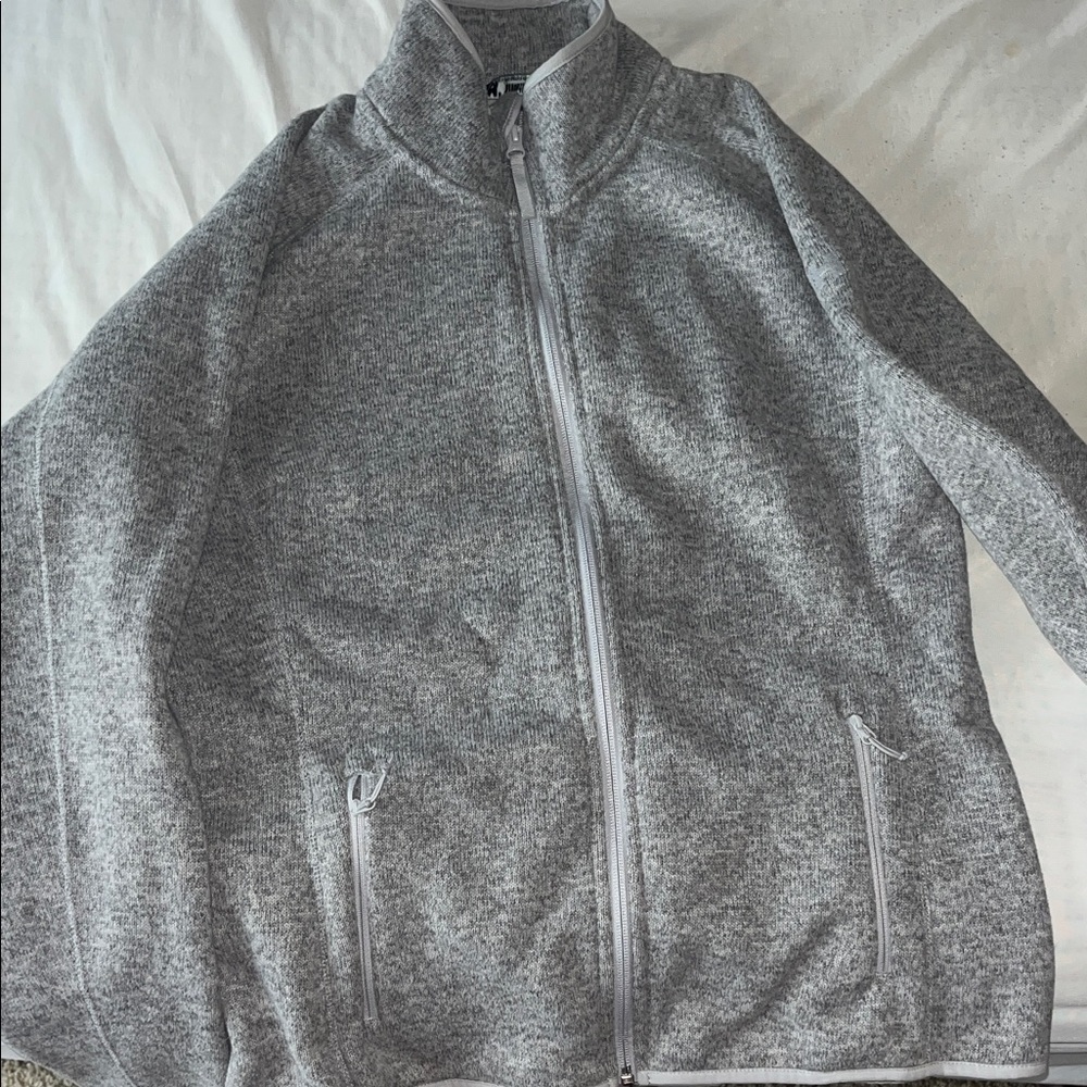 Helly Hansen Light Gray Zip-Up Jacket - image 1